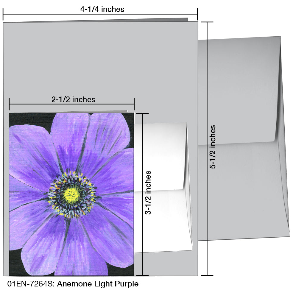 Anemone Light Purple, Greeting Card (7264S)