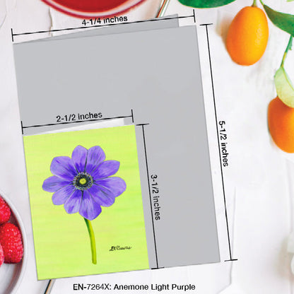 Anemone Light Purple, Greeting Card (7264X), Enclosure Card, www.printedcanvas.com