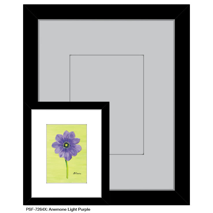 Anemone Light Purple, Print (#7264X), Print Matted, www.printedcanvas.com