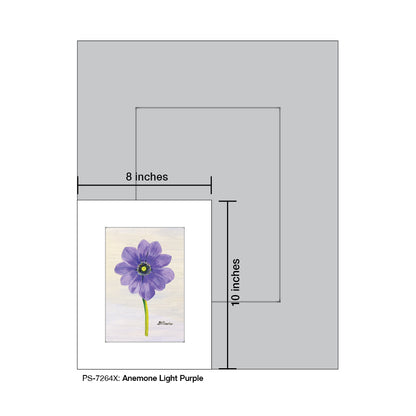Anemone Light Purple, Print (#7264X)