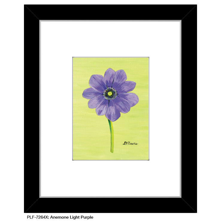 Anemone Light Purple, Print (#7264X), Print Matted, www.printedcanvas.com