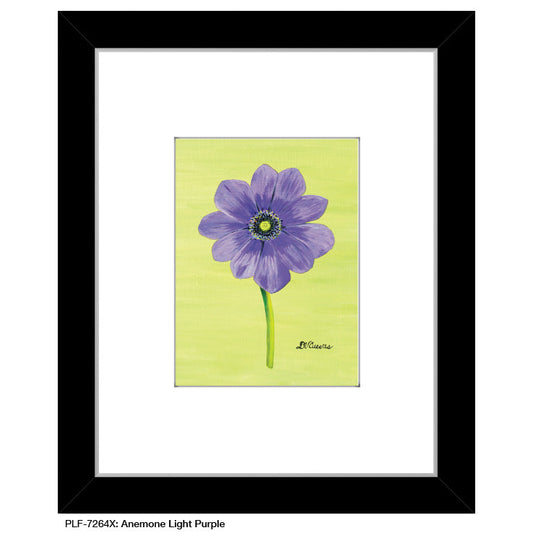Anemone Light Purple, Print (#7264X), Print Matted, www.printedcanvas.com