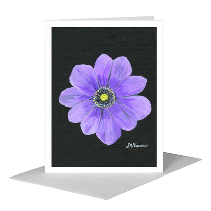 Anemone Light Purple, Greeting Card (#7264A), A2 Card Front, www.printedcanvas.com