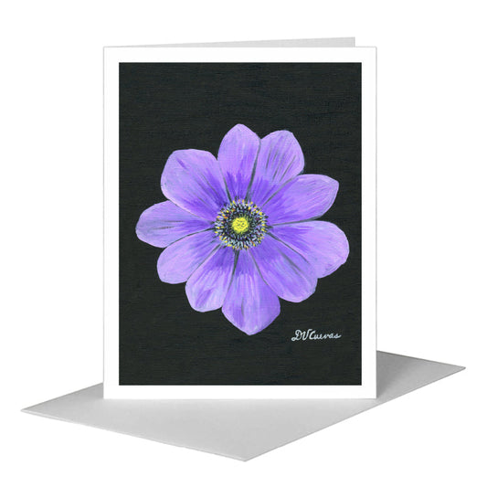 Anemone Light Purple, Greeting Card (#7264A) A2 Card Front, www.printedcanvas.com