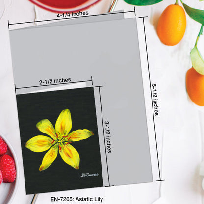 Asiatic Lily, Greeting Card (7265A), Enclosure Card, www.printedcanvas.com