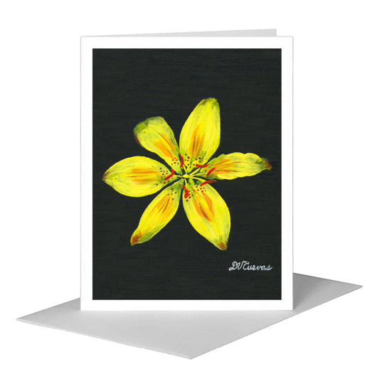 Asiatic Lily, Greeting Card (#7265A) A2 Card Front, www.printedcanvas.com