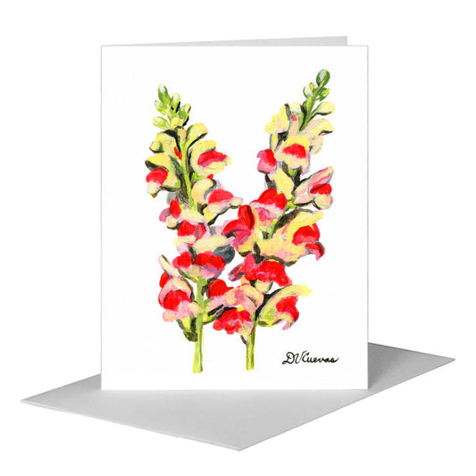Snapdragon, Greeting Card (#7266A) A2 Card Front, www.printedcanvas.com