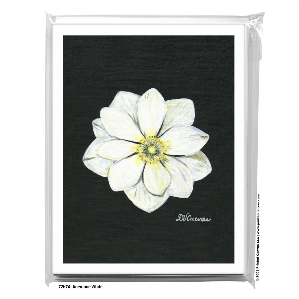 Anemone White, Greeting Card (#7267A)