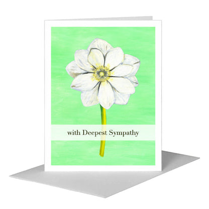 Anemone White, Greeting Card (#7267E), A2 Card Front, www.printedcanvas.com