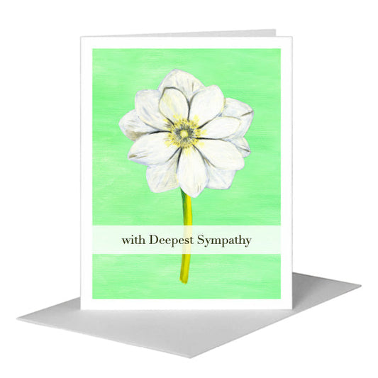 Anemone White, Greeting Card (#7267E) A2 Card Front, www.printedcanvas.com