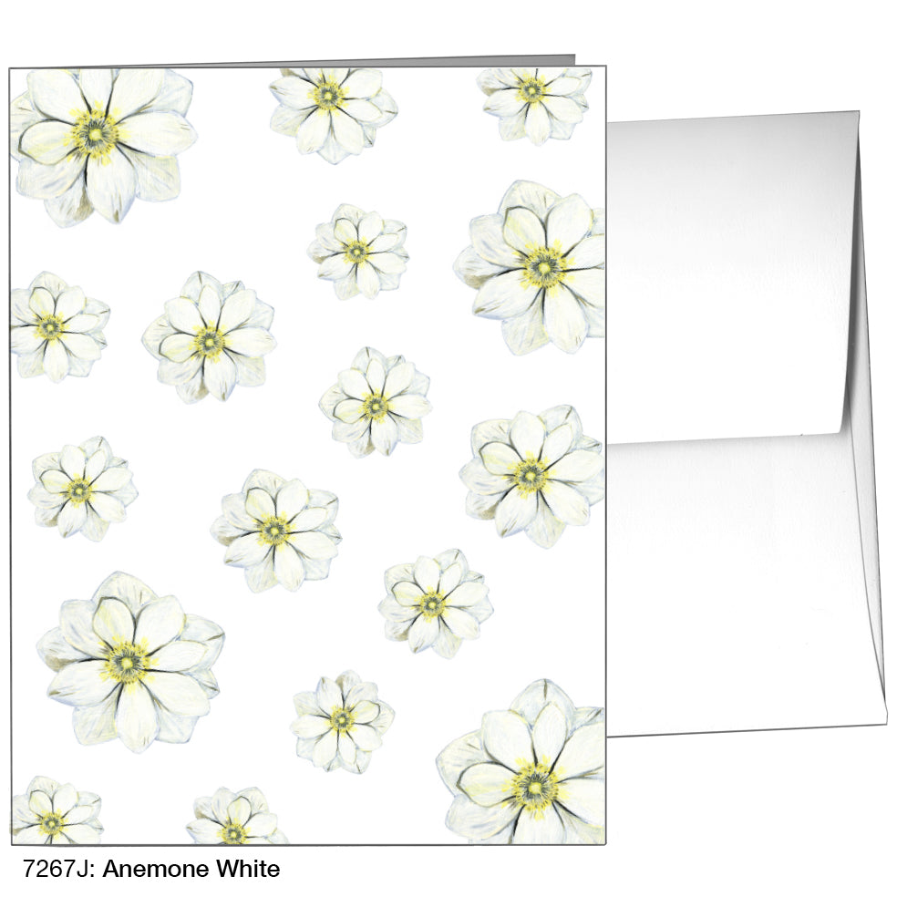 Anemone White, Greeting Card (7267J)
