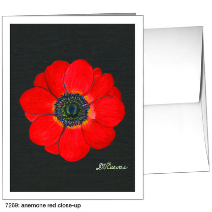 Anemone Red Close-Up, Greeting Card (7269), A2, printedcanvas.com