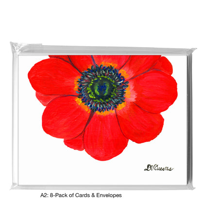 Anemone Red Close-Up, Greeting Card (7269E)