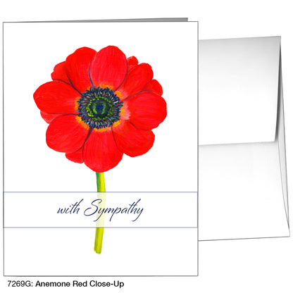 Anemone Red Close-Up, Greeting Card (7269G)
