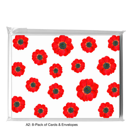 Anemone Red Close-Up, Greeting Card (7269J)