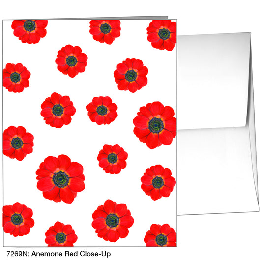 Anemone Red Close-Up, Greeting Card (7269N)