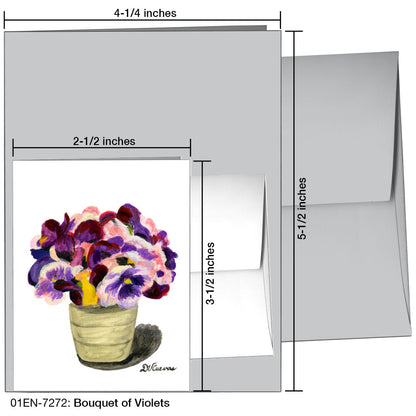 Bouquet of Violets, Greeting Card (7272), Enclosure, printedcanvas.com