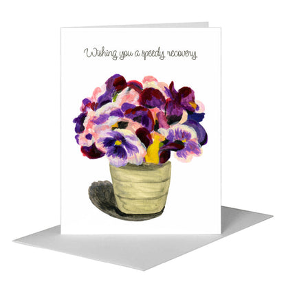Bouquet of Violets, Greeting Card (#7272A) A2 Card Front, www.printedcanvas.com
