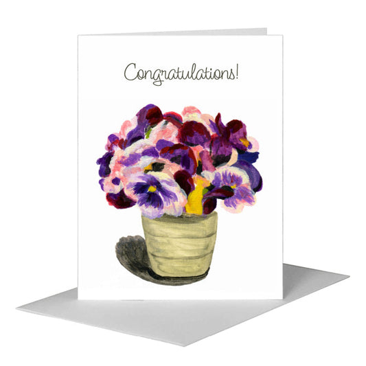 Bouquet of Violets, Greeting Card (#7272C) A2 Card Front, www.printedcanvas.com