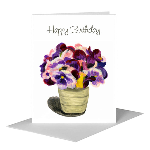 Bouquet of Violets, Greeting Card (#7272D) A2 Card Front, www.printedcanvas.com