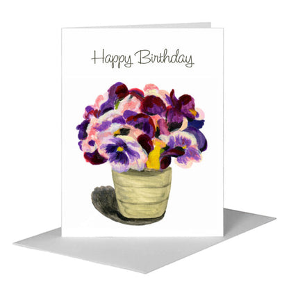 Bouquet of Violets, Greeting Card (#7272D) A2 Card Front, www.printedcanvas.com