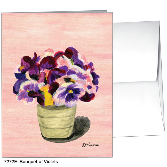 Bouquet of Violets, Greeting Card (7272E), A2, printedcanvas.com