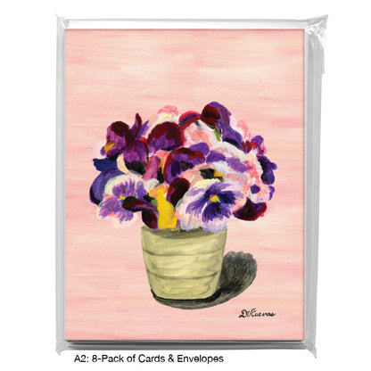 Bouquet of Violets, Greeting Card (7272E), A2 Card 8-Pack, www.printedcanvas.com
