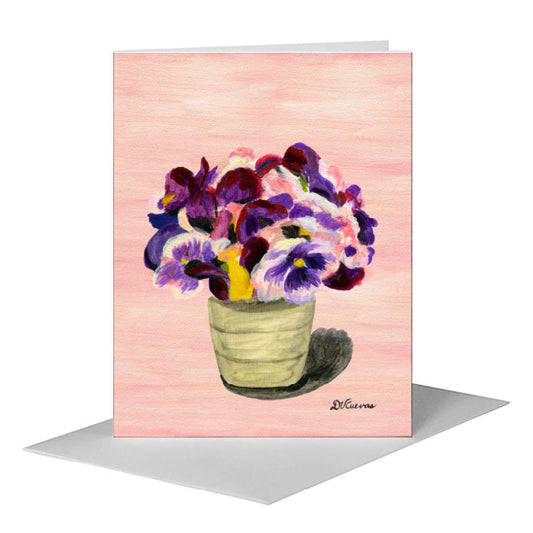Bouquet of Violets, Greeting Card (#7272E) A2 Card Front, www.printedcanvas.com