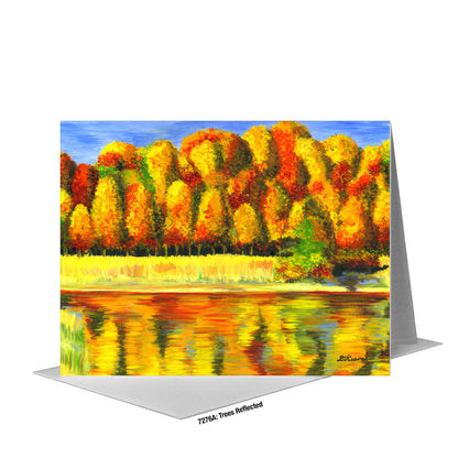 Trees Reflected, Greeting Card (#7276A)