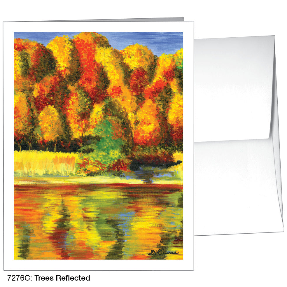 Trees Reflected, Greeting Card (7276C), A2, printedcanvas.com
