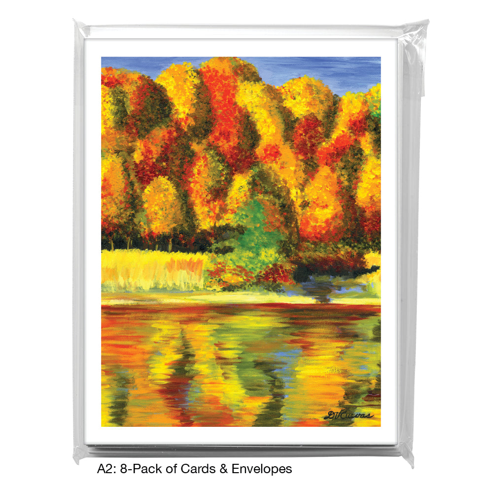 Trees Reflected, Greeting Card (7276C), A2 8-Pack, printedcanvas.com
