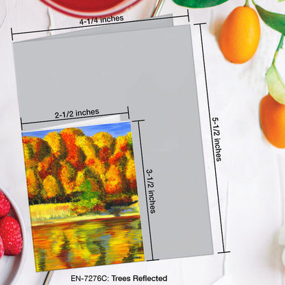 Trees Reflected, Greeting Card (7276C), Enclosure Card, www.printedcanvas.com