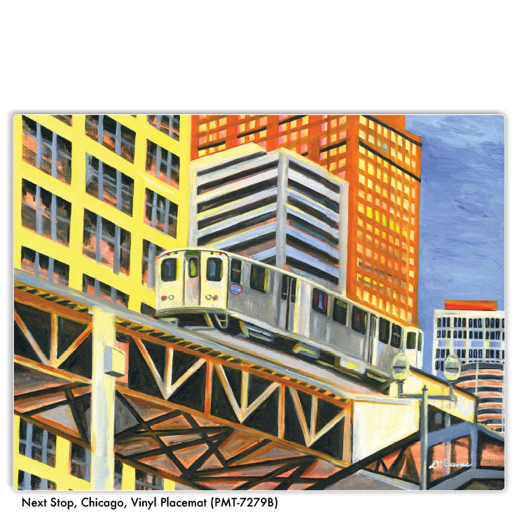 Next Stop, Chicago, Vinyl Coaster (CST-7279B)