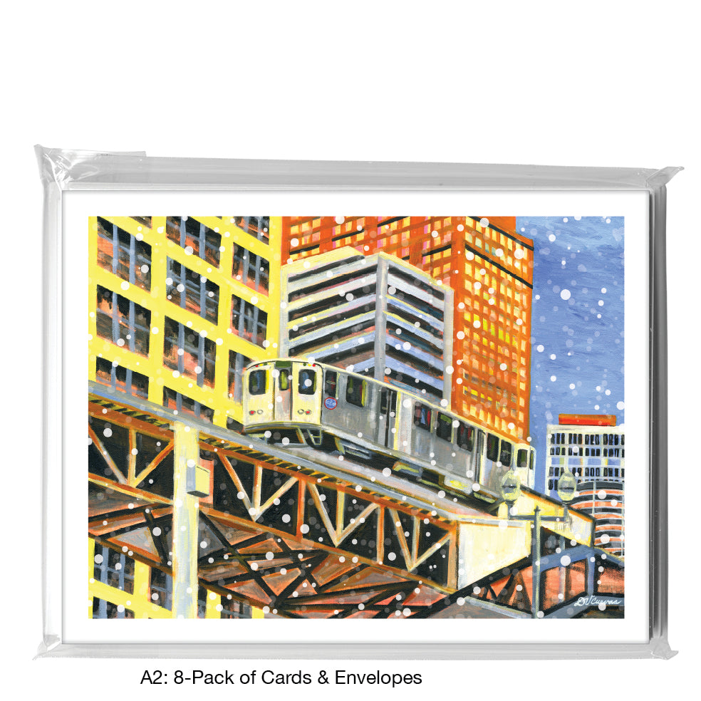 Next Stop, Chicago, Greeting Card (7279C), A2 8-Pack, printedcanvas.com