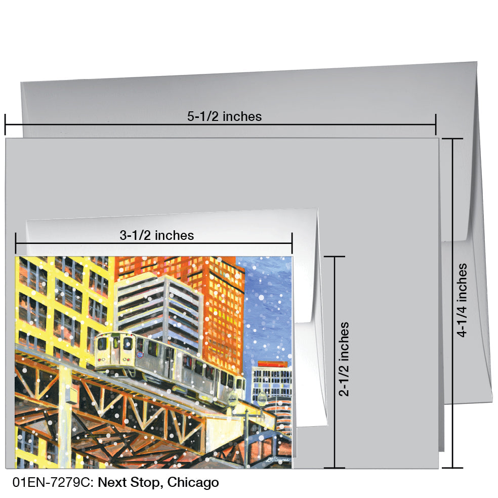 Next Stop, Chicago, Greeting Card (7279C), Enclosure, printedcanvas.com