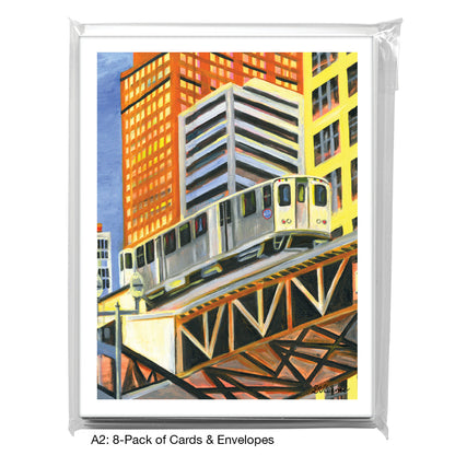 Next Stop, Chicago, Greeting Card (7279D), A2 8-Pack, printedcanvas.com