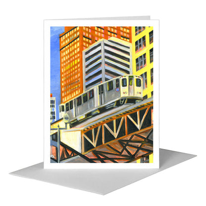 Next Stop, Chicago, Greeting Card (#7279D) A2 Card Front, www.printedcanvas.com