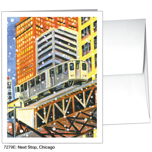Next Stop, Chicago, Greeting Card (7279E), A2, printedcanvas.com