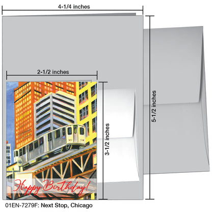 Next Stop, Chicago, Greeting Card (7279F), Enclosure, printedcanvas.com