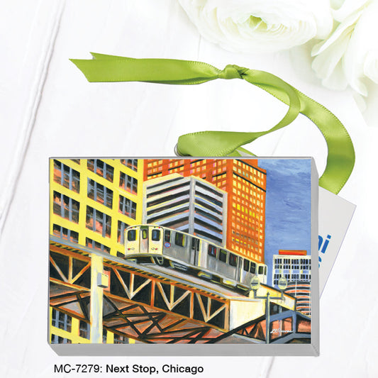 Next Stop, Chicago, Mini Canvas (MC-7279B), Mini Canvas, www.printedcanvas.com