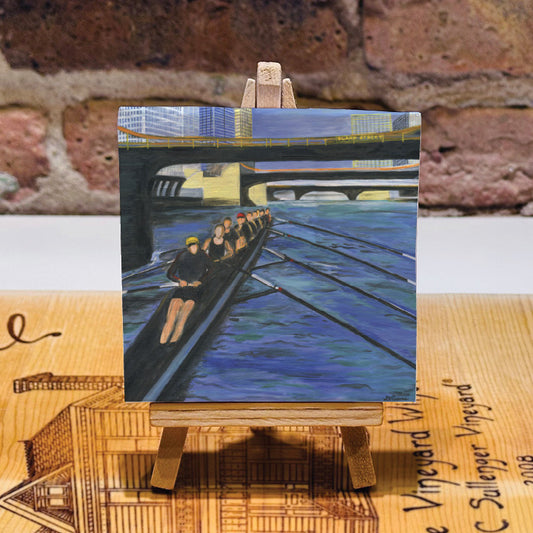 Crossing Clark Street, Chicago, Mini Artwork (MA-7280A)