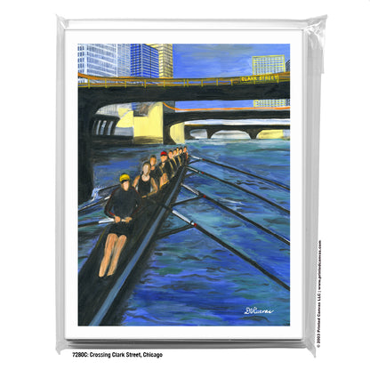 Crossing Clark Street, Chicago, Greeting Card (#7280C), 8-Pack, www.printedcanvas.com
