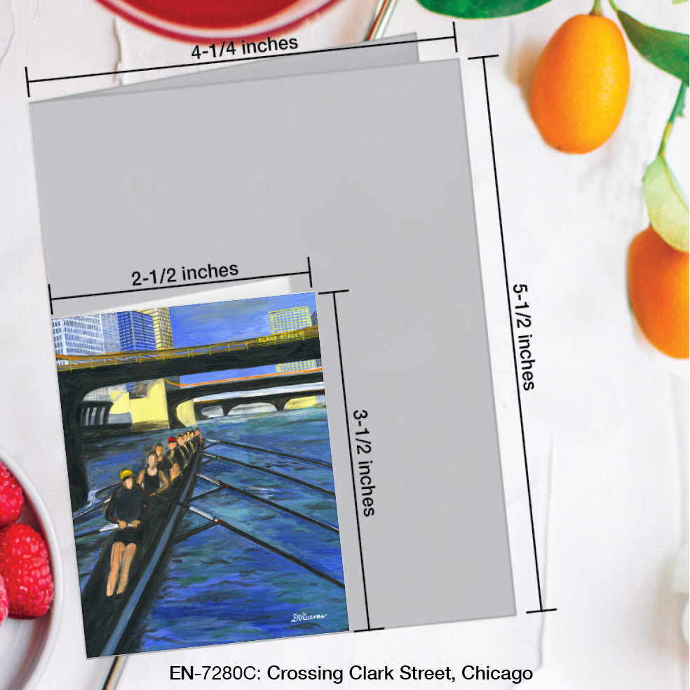 Crossing Clark Street, Chicago, Greeting Card (#7280C)