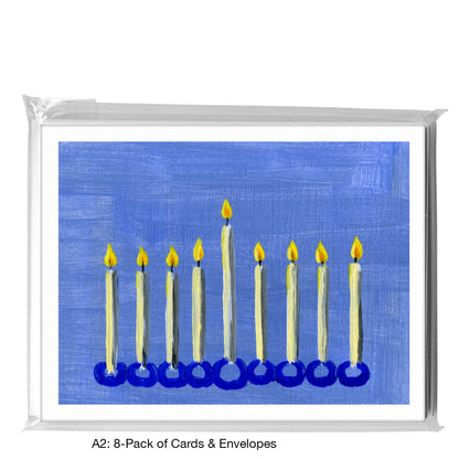 Hanukkah Night, Greeting Card (7285), A2 8-Pack, printedcanvas.com