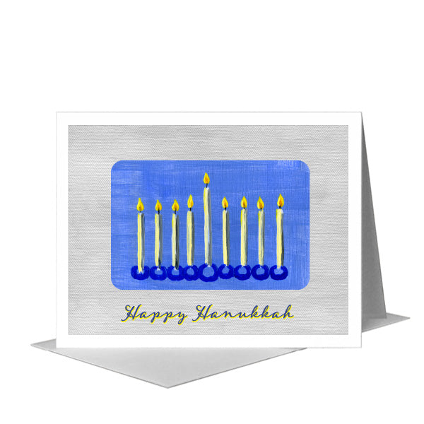 Hanukkah Night, Greeting Card (#7285A), A2 Card Front, www.printedcanvas.com