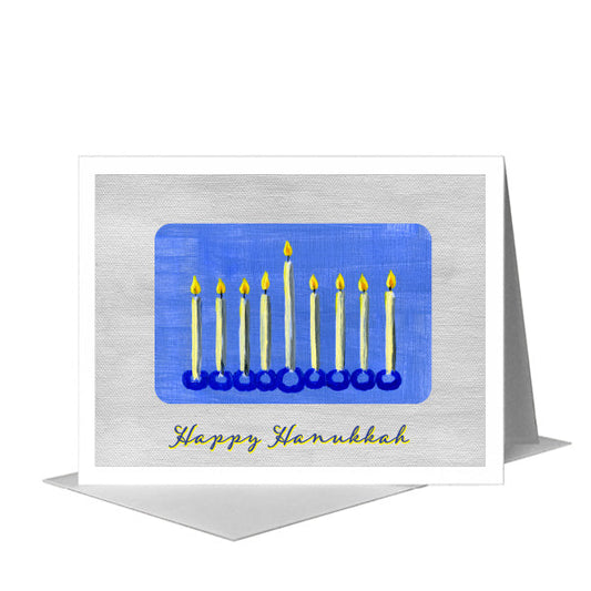 Hanukkah Night, Greeting Card (#7285A) A2 Card Front, www.printedcanvas.com
