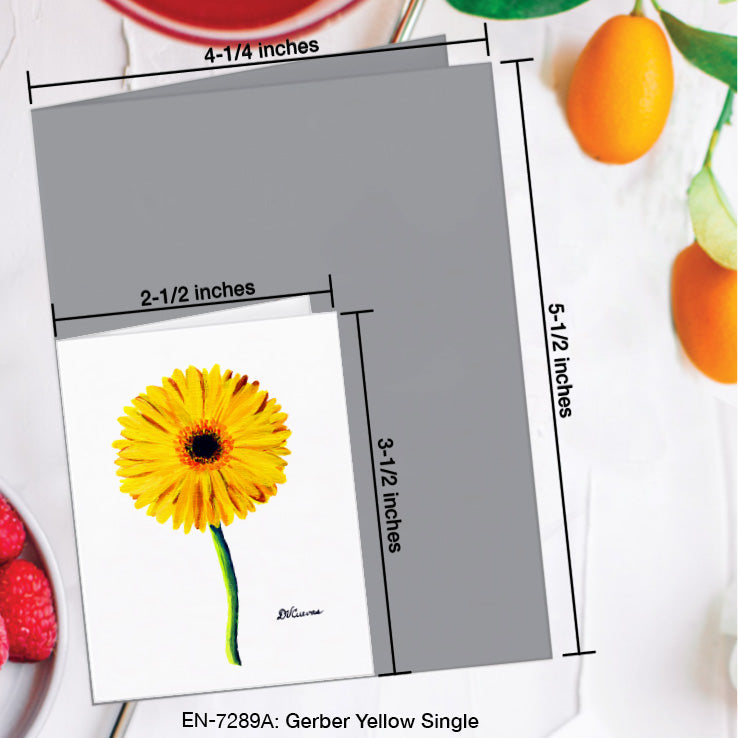 Gerber Yellow Single, Greeting Card (7289A), Enclosure Card, www.printedcanvas.com