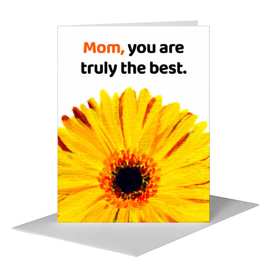 Gerber Yellow Single, Greeting Card (#7289C) A2 Card Front, www.printedcanvas.com