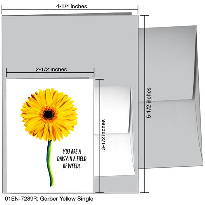 Gerber Yellow Single, Greeting Card (7289R), Enclosure, printedcanvas.com
