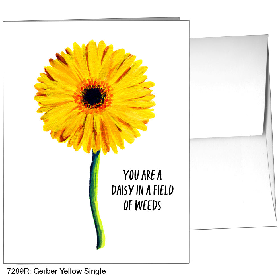 Gerber Yellow Single, Greeting Card (7289R), A2, printedcanvas.com